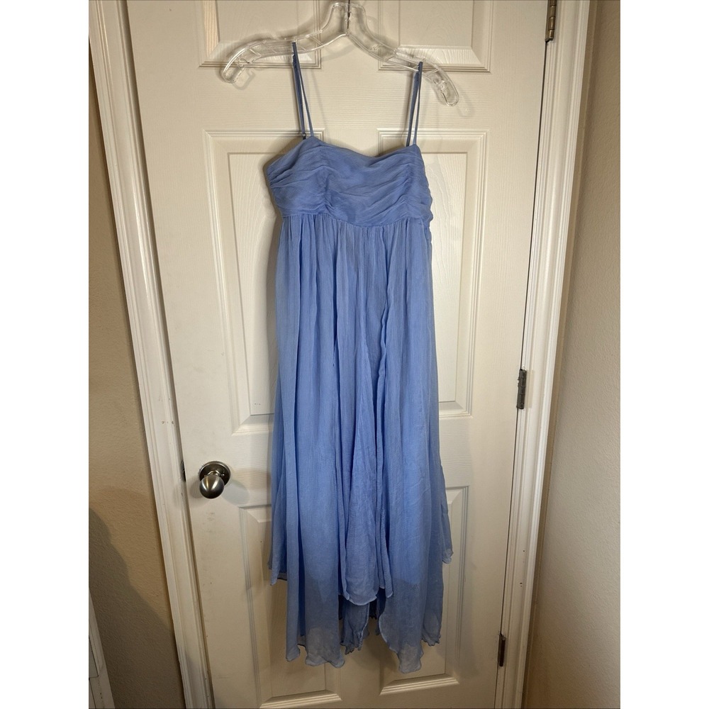 Anthropologie BHLDN Lola Sleeveless Chiffon Ethereal Midi Hankerch Hem Sz XS - Picture 4 of 9